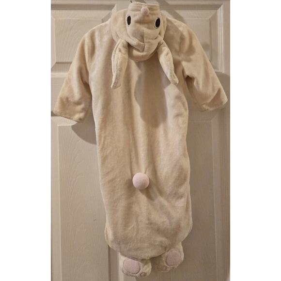Gymboree 2005 Soft Velour Bunny Bunting Sleep Sack 6 to 12 Months Cream - Picture 5 of 8